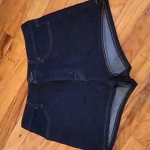 BDG high rise Dark wash denim shorts